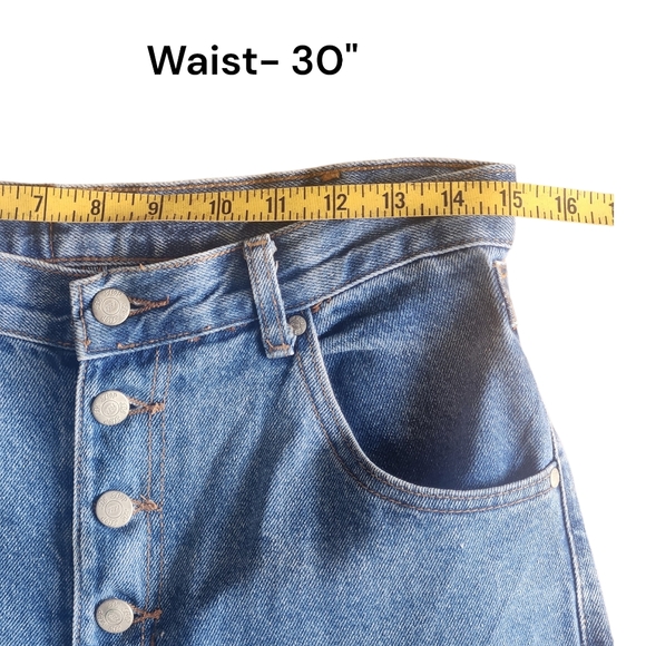 Vtg 80s 90s Be Bop High Rise Button Fly Jeans 100% Cotton USA Made Sz 9 (30×32) - Picture 14 of 15